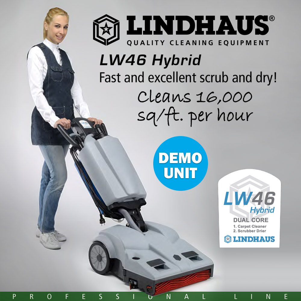 lindhaus lw46 hybrid scrubber drier floor cleaning machine
